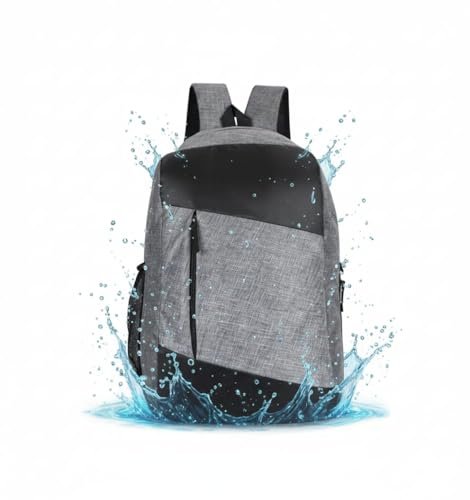 First Look 15L Laptop Backpack for Men & Women with Bottle Pocket | Padded Shoulder Straps, Multi Compartments | Durable Fabric Construction | Ideal for Travel & College Bag | Grey