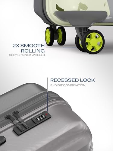 Safari Tazzo 8 Wheels Set of 3 Trolley Bag, Hard Case Polycarbonate, 360º Wheeling Small Check in Luggage, Suitcase for Travel, Trolley Bags for Travel, Printed - Image 3