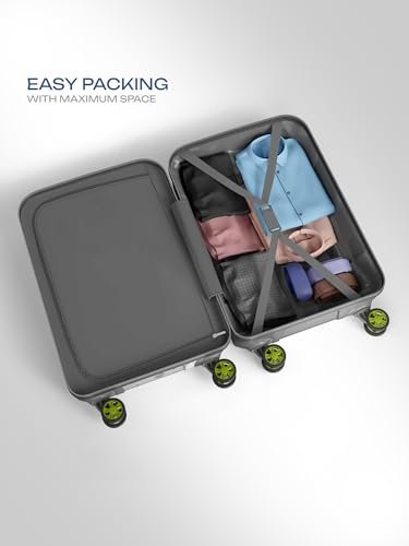 Safari Tazzo 8 Wheels Set of 3 Trolley Bag, Hard Case Polycarbonate, 360º Wheeling Small Check in Luggage, Suitcase for Travel, Trolley Bags for Travel, Printed - Image 4