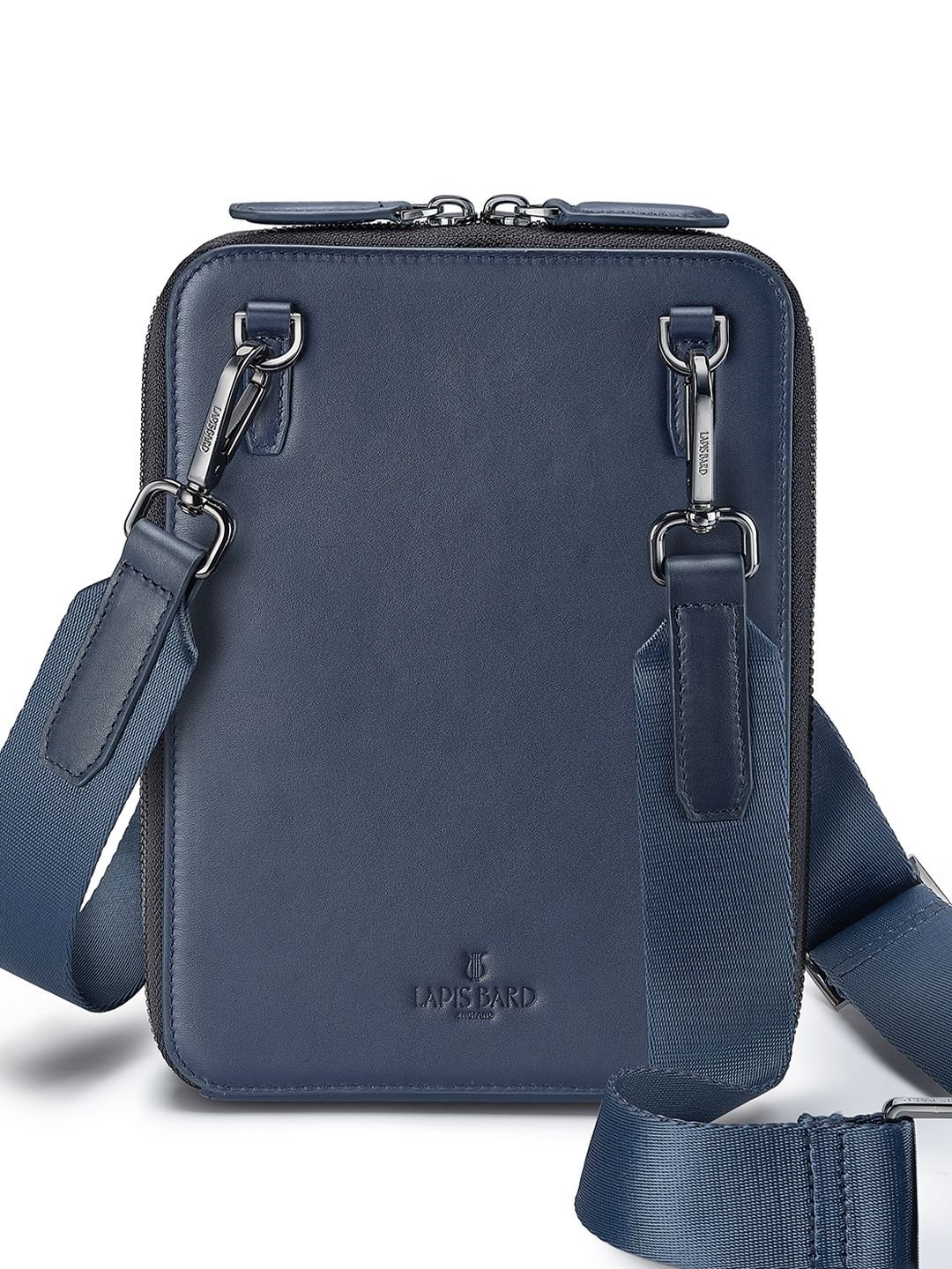 Lapis Bard Men Navy Enigma Crossbody Travel Bag - Image 4