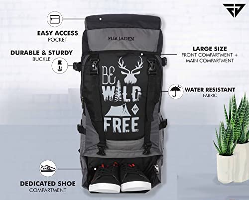 Fur Jaden 55 LTR Rucksack Travel Backpack Bag for Trekking, Hiking with Shoe Compartment - Image 2