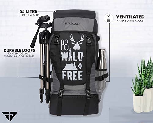 Fur Jaden 55 LTR Rucksack Travel Backpack Bag for Trekking, Hiking with Shoe Compartment - Image 3