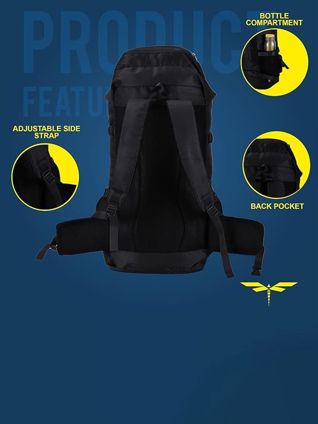 Impulse Unisex Travel Standard & Trekking Rucksack Bags - 65L - Image 3
