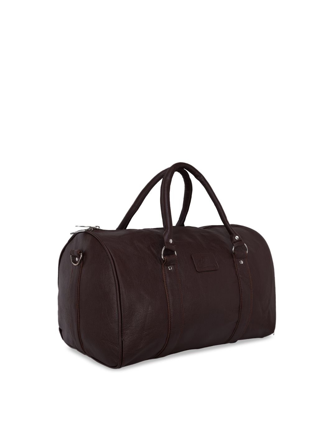 Leather World Unisex Brown Solid Medium Duffle Travel Luggage Bag - Image 3