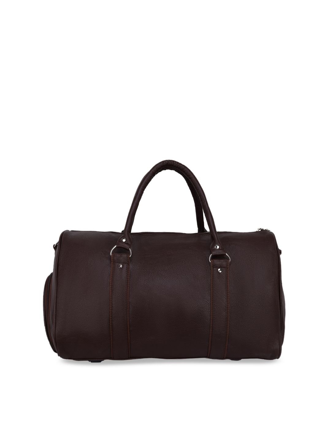 Leather World Unisex Brown Solid Medium Duffle Travel Luggage Bag - Image 4