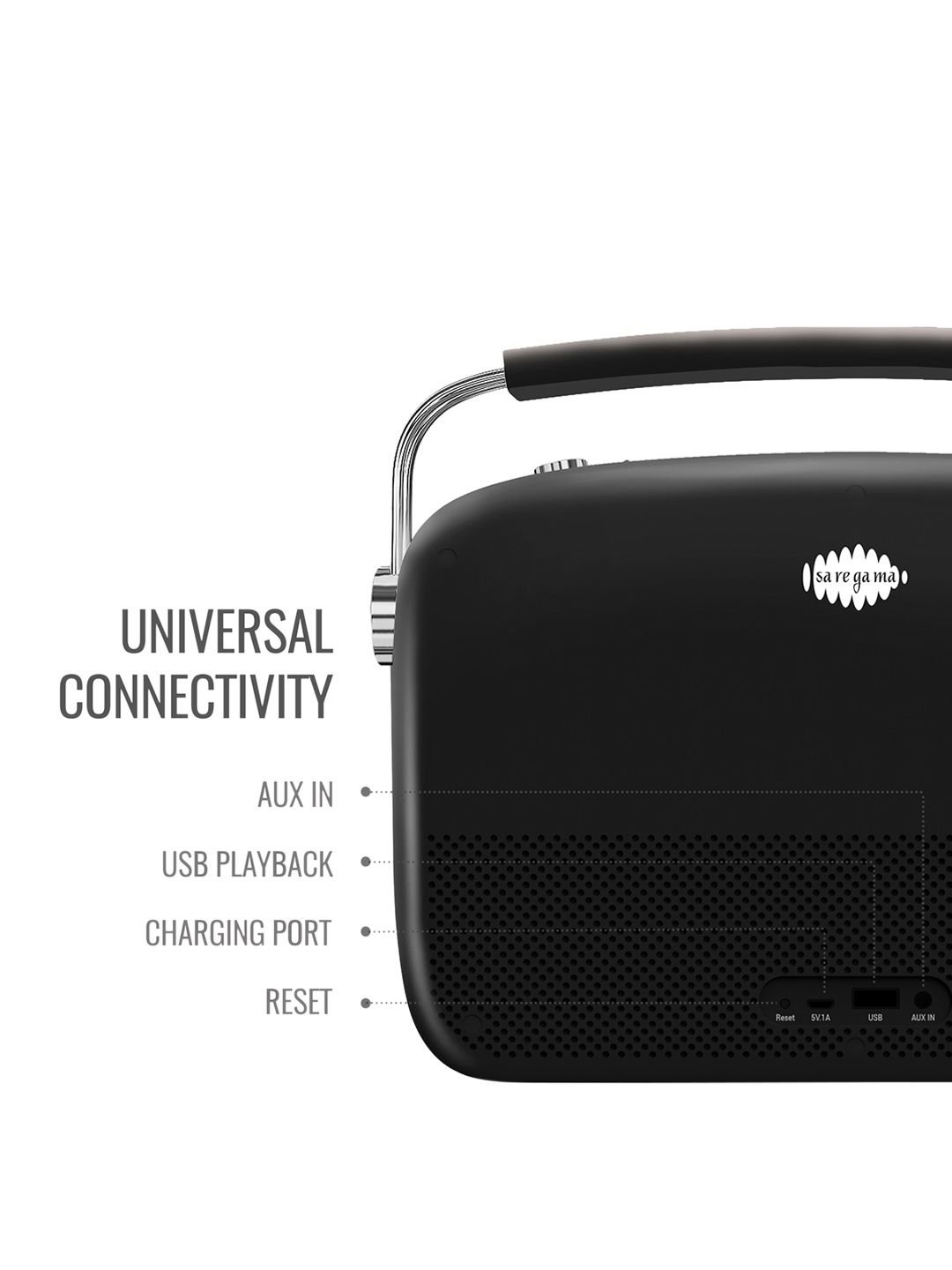 Saregama Carvaan 2.0 Hindi-Music Player 5000 Pre-loaded songs  with Podcast -Classic Black - Image 3