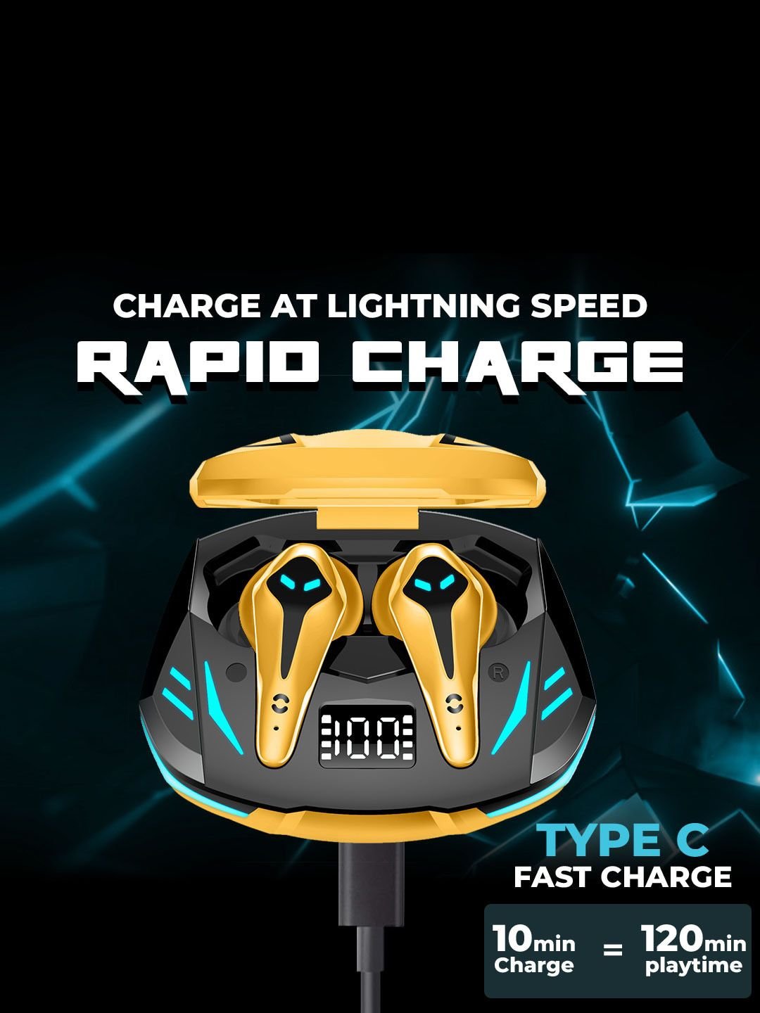 HOPPUP Predator Xo3 Gaming Earbuds  Headphones - Image 4