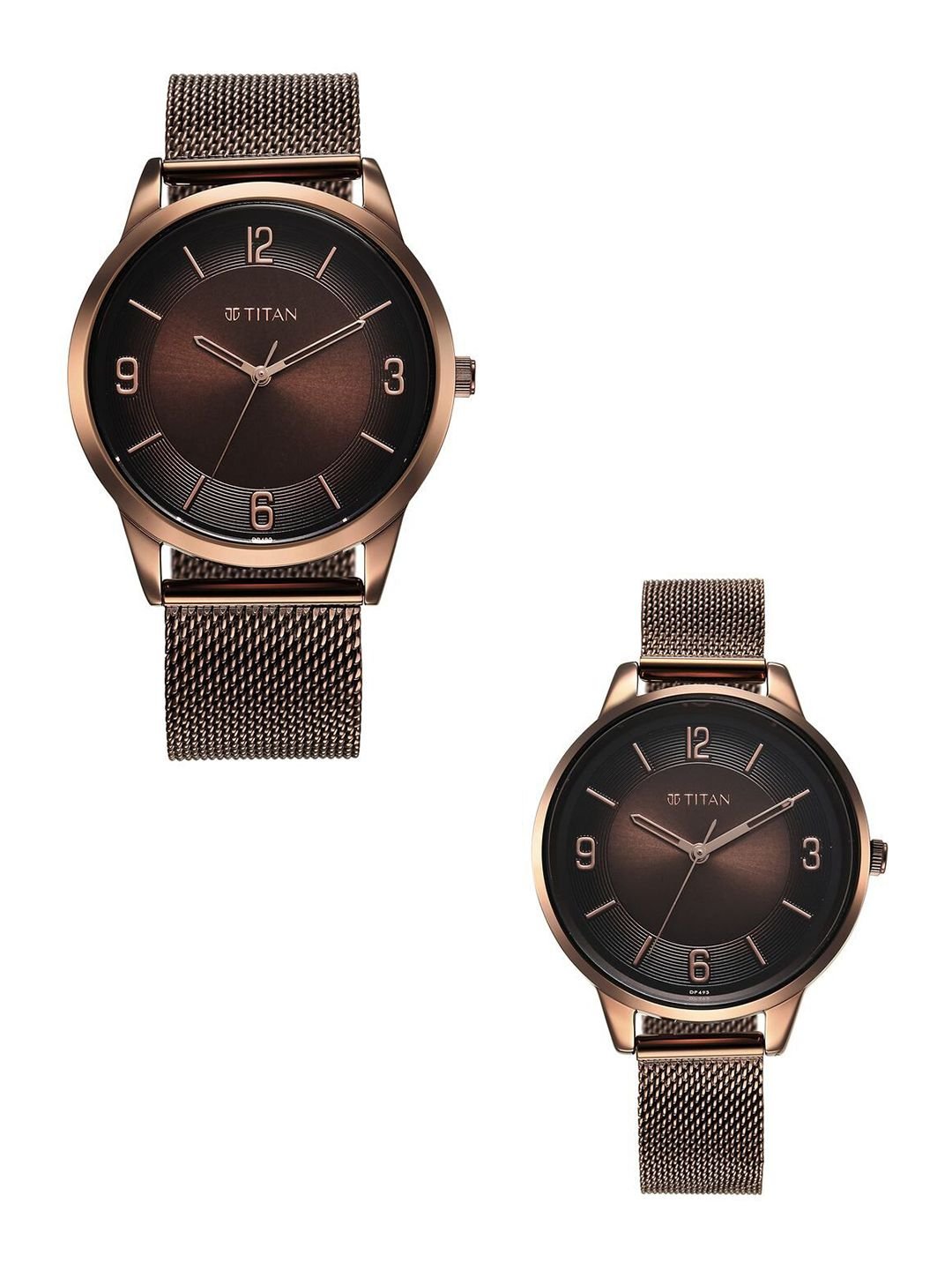 Bandhan Quartz Analog With Brown Dial Couple Watch - Nt18062648qm01