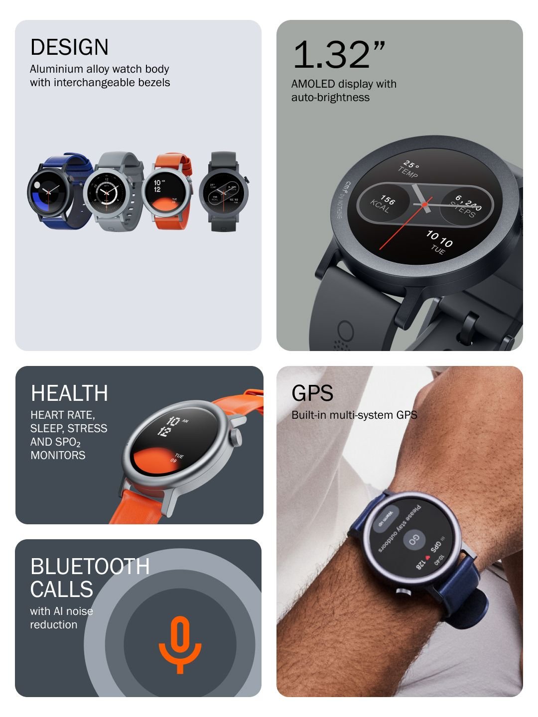 CMF by Nothing CMF by Nothing Watch Pro 2, 1.32" AMOLED, Auto-brightness, Gesture Control, 3D Guide, GPS - Image 3