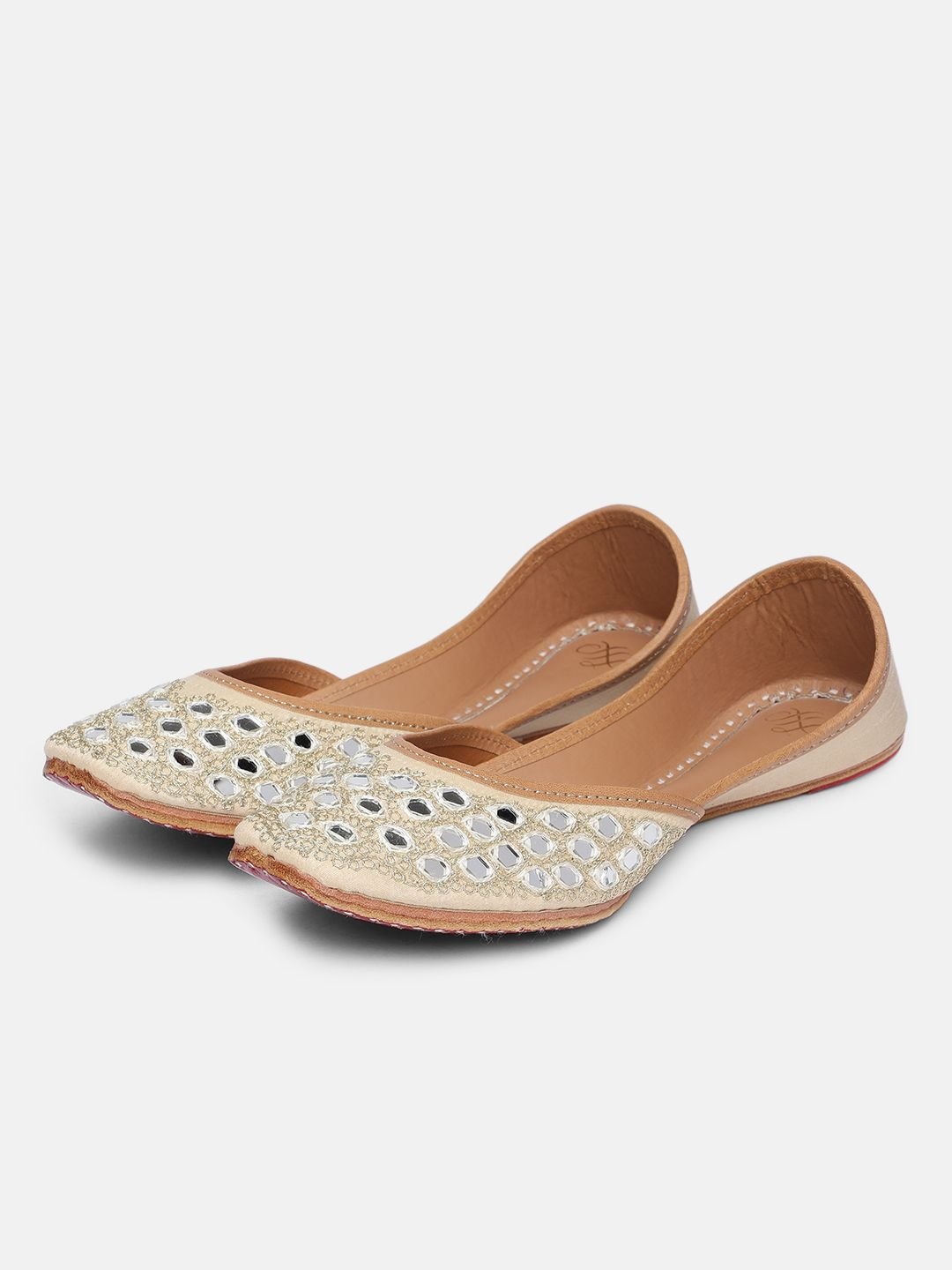 House of Pataudi Women Mirror Work Mojaris - Image 2
