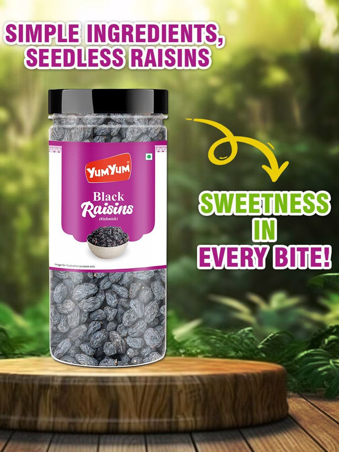 YUM YUM 4-Pcs Almond Cashew Black Raisins Anjeer 250g Each - Image 4