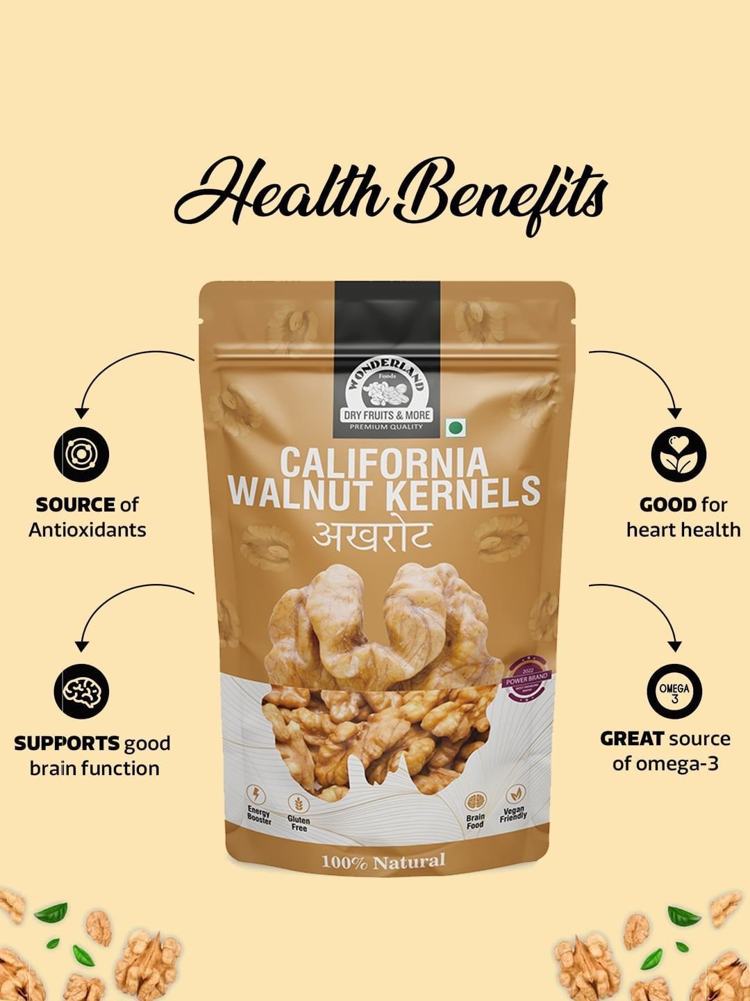Wonderland Foods Set Of 2 Premium California Walnut Kernels-500g Each - Image 4