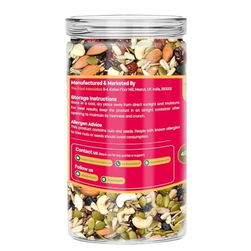 QuicSnacks 9-in-1 Mix Detoxibites Seeds 400g – Omega-3 Rich, Crunchy Vegetarian Trail Mix | Heart Health, Circulation & Energy Boost | Nuts, Seeds & Dry Fruits Snack - Image 10
