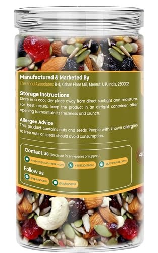 QuicSnacks 9 in 1 Mix Cardioboost Seeds 400g | Nuts and Seeds Mix | Mixed Dry Fruits for Eating | Crunchy and Flavorful Snack | Trail Mix | Rich in Omega-3 | Improve Heart Health and Circulation (400gm) - Image 10