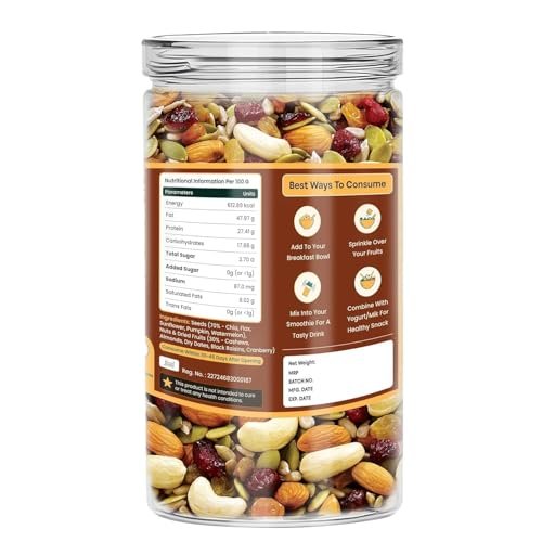 QuicSnacks 10 in 1 Mix Superbites Mix Seeds | Nuts and Seeds Mixes | Healthy Snack | Ready to Eat | Supports Heart Health, Boosts Energy, and Improves Overall Wellness (400gm) - Image 11