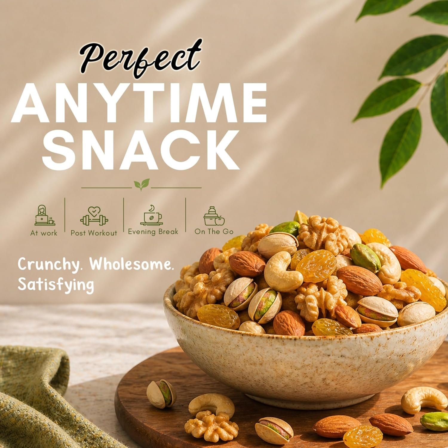 CanaNuts 100% Natural Premium Dry Fruits and Nuts Combo Healthy Cashews, Almonds, Black Raisins, Pistachios, Chilean walnuts Kernel Crunchy, Badam Kaju Pista Akhrot Kishmish | (500Gm X 5) 2.5KG - Image 2