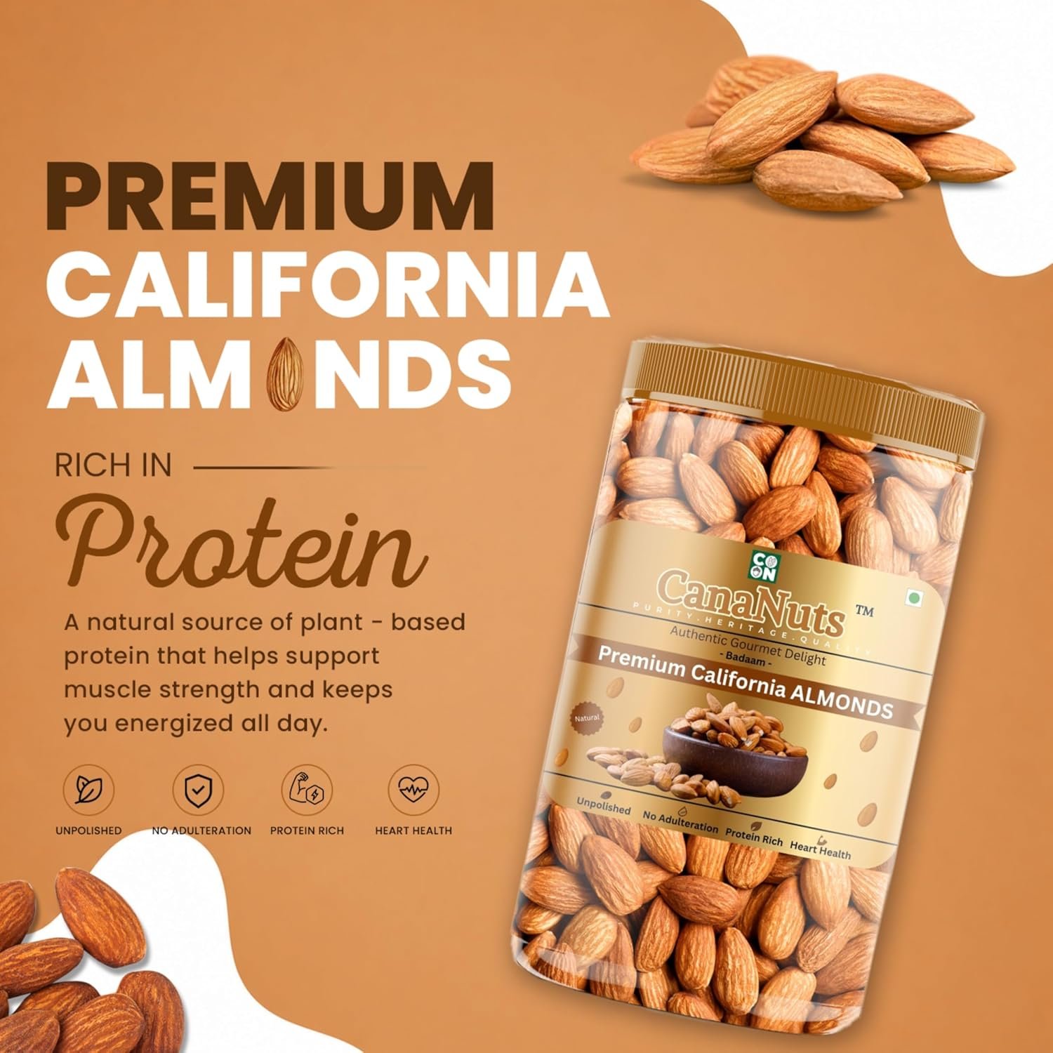 CanaNuts 100% Natural Premium Dry Fruits and Nuts Combo Healthy Cashews, Almonds, Black Raisins, Pistachios, Chilean walnuts Kernel Crunchy, Badam Kaju Pista Akhrot Kishmish | (500Gm X 5) 2.5KG - Image 6