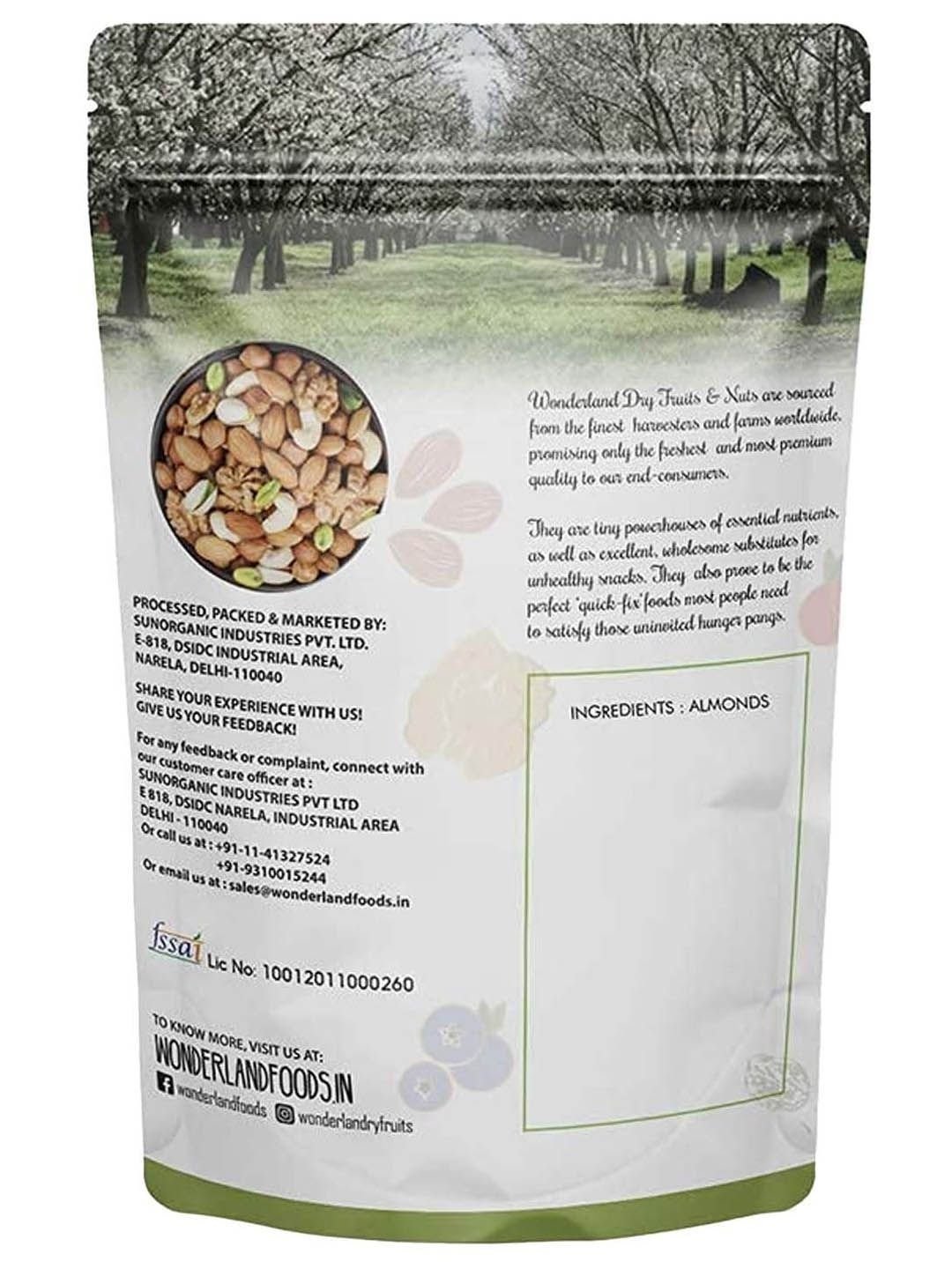 Wonderland Foods Set Of 2 Premium Gurbandi Almond- 500g Each - Image 2