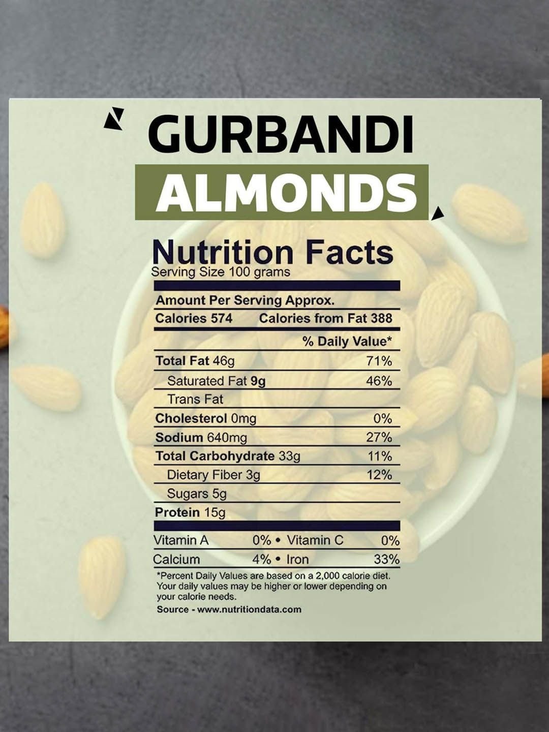 Wonderland Foods Set Of 2 Premium Gurbandi Almond- 500g Each - Image 4