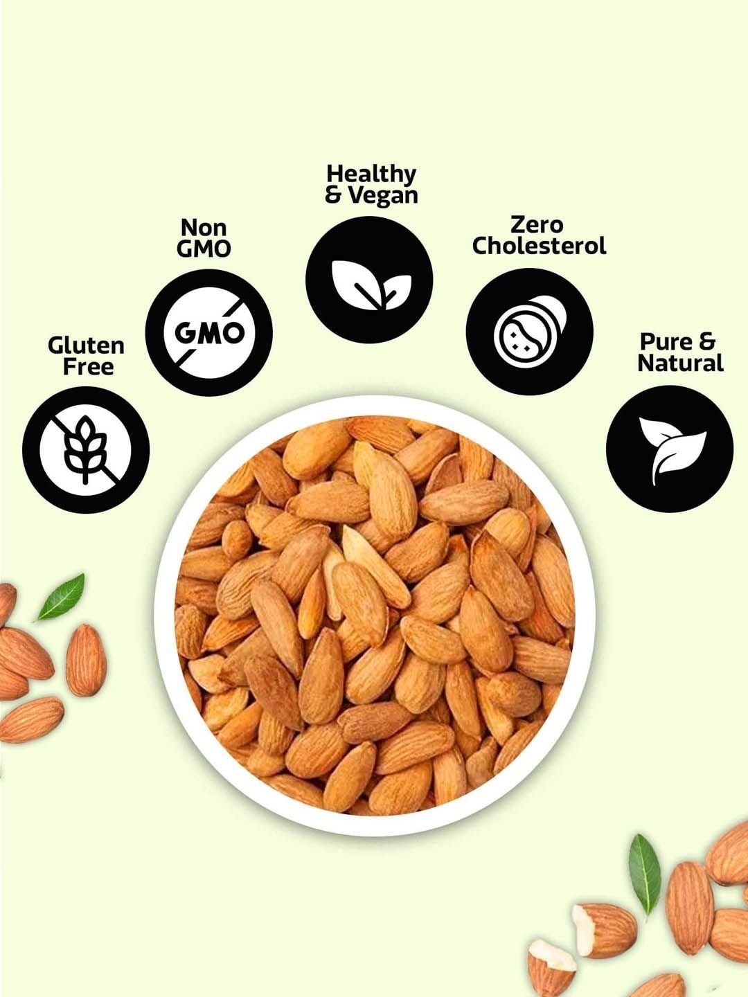 Wonderland Foods Set Of 2 Premium Gurbandi Almond- 500g Each - Image 5