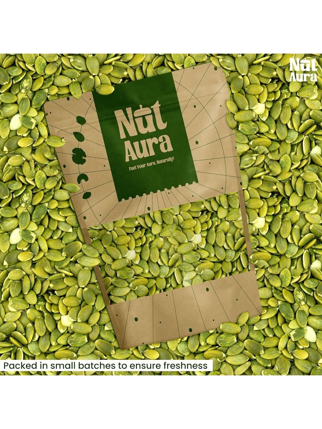 Nut Aura Raw & Unroasted Protien Pumpkin Seeds - 400g - Image 3