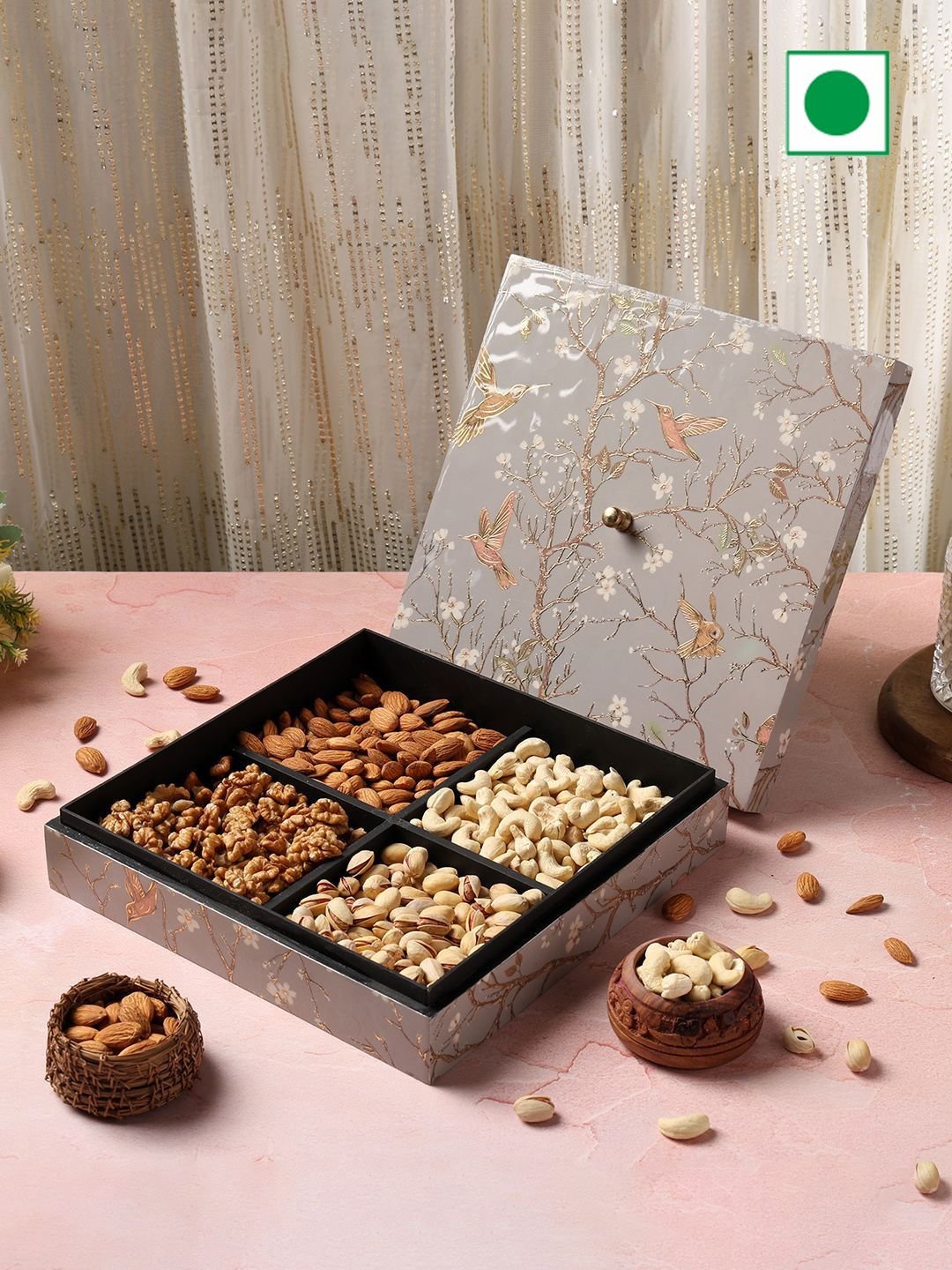 Riwaz Set Of 4 Dry Fruit Gift Box-450gm