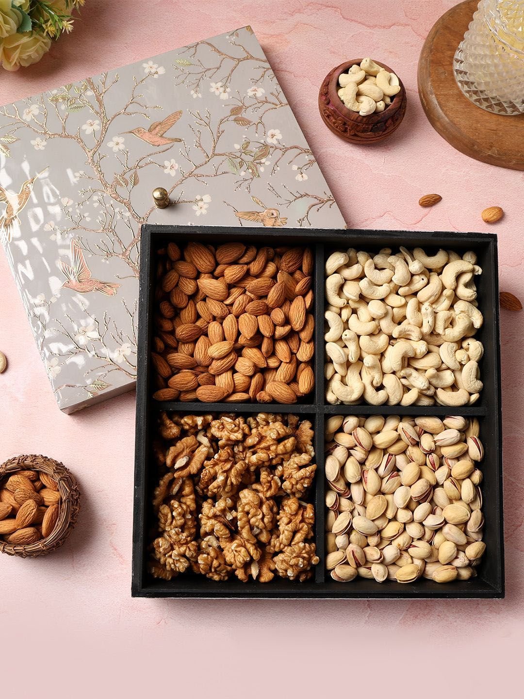 Riwaz Set Of 4 Dry Fruit Gift Box-450gm - Image 2
