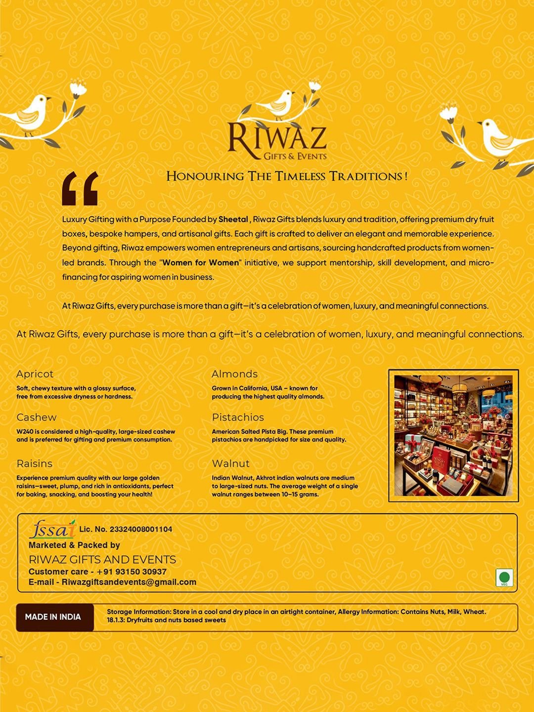 Riwaz Set Of 4 Dry Fruit Gift Box-450gm - Image 6