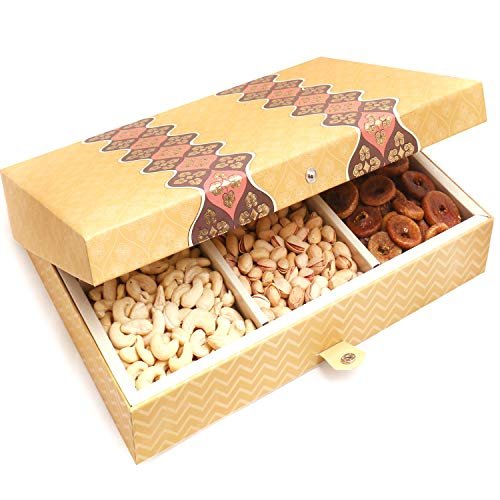 Gold 6 Part Print Dryfruit Box 1500 GMS|Dry Fruit Combo Pack Offer|Dry Fruit Gift Pack|Dry Fruit Box|Diwali Dry Fruit Gift Box| - Image 7