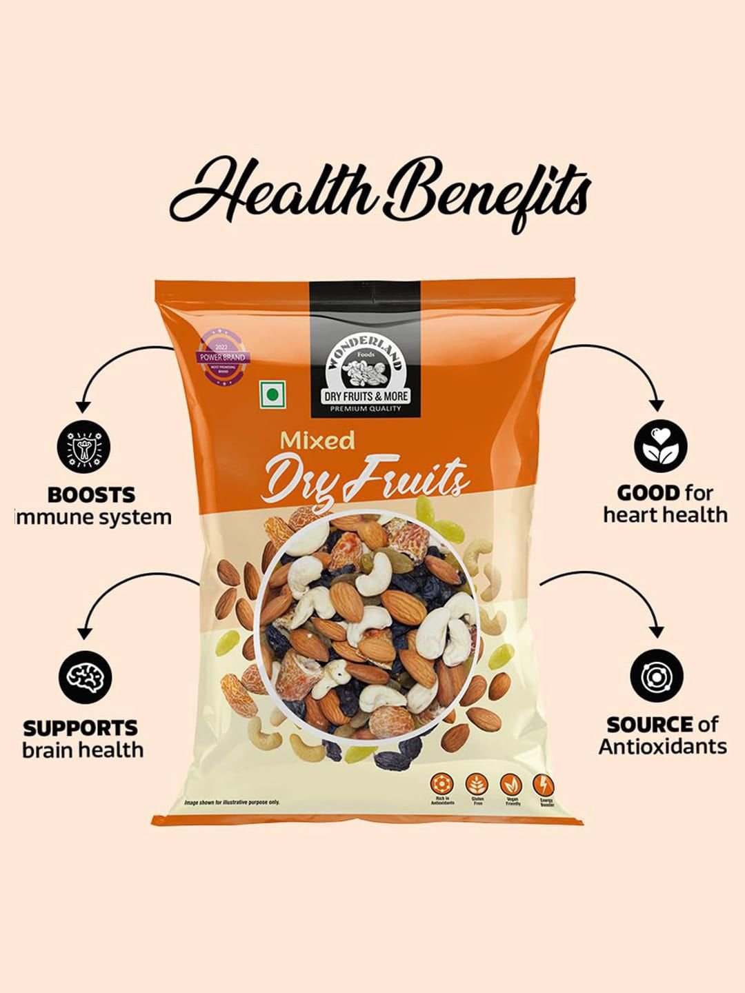Wonderland Foods Pack Of 2 Mix Dry Fruits Panchmewa 500 g Each - Image 4