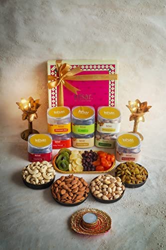 Dessert Drama Permium Dry Fruits Gift Box with Cashews, Almonds, Pistachios, Raisins, Sundried Pineapple, Sundried Kiwi, Sundried Cranberry, Sundried Orange (100g Each) with Rakhi Set For Gift - Image 14