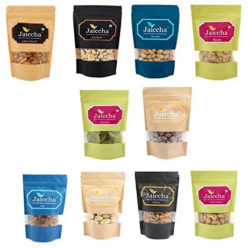 Ghasitaram Gifts Jaiccha Pack of 10 dryfruits|Dryfruit Gift Hamper|Dry Fruit Combo Pack Offer|Dry Fruit Gift Pack|Dry Fruit Box|Diwali Dry Fruit Gift Box|Mix Nut| - Image 4