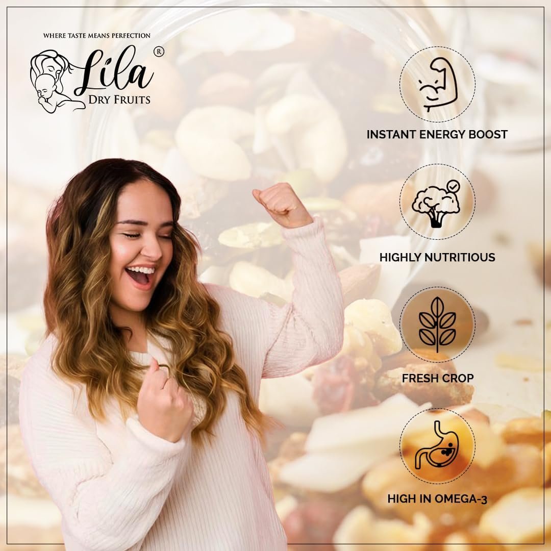 LDF Daily Needs Dry Fruits Combo Pack 1Kg | Premium Mixes of American Almonds, California Walnuts, Afghani Anjeer, Cashews, Dried Apricot (200g Each) | Ideal for Snacking | Perfect for Gifting - Image 6