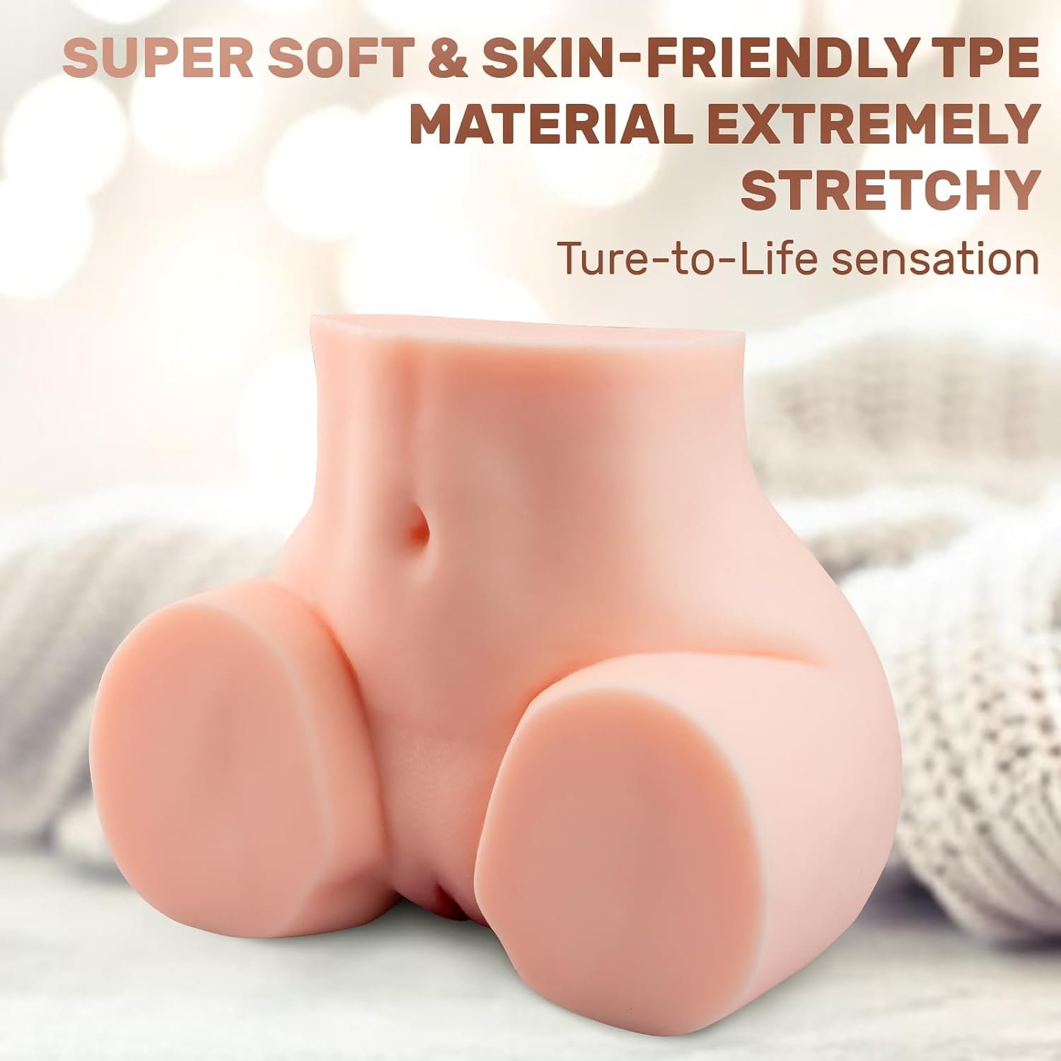 15.5 bs Life-Like Pocket Pussy for Men-Sex Toys Male Masturbators Realistic Adult Toys Sex Doll Hands Free Stroker 3D Lifelike Soft Butt with Vagina Anal Sex Pleasure Skin Color Adult Toy (16.5) - Image 2