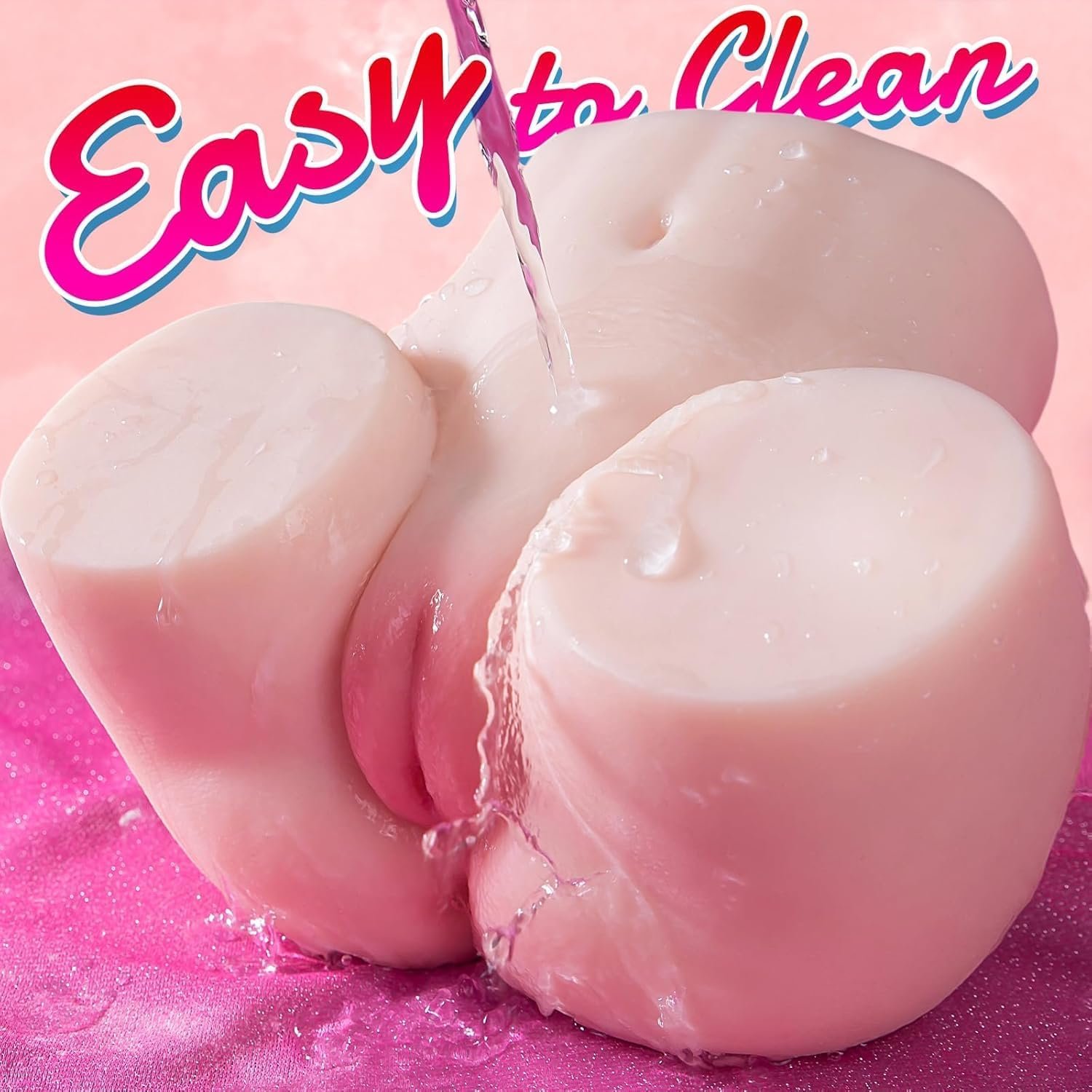 4.4LB Pocket Pussy Male Masturbator, Realistic Stroker Petite Bubble Butt Sex Doll with Virgin-Tight Vagina & Anal, Lifelike Sex Doll with 3D Textured Channel & Strong Suction for Men Pleasure