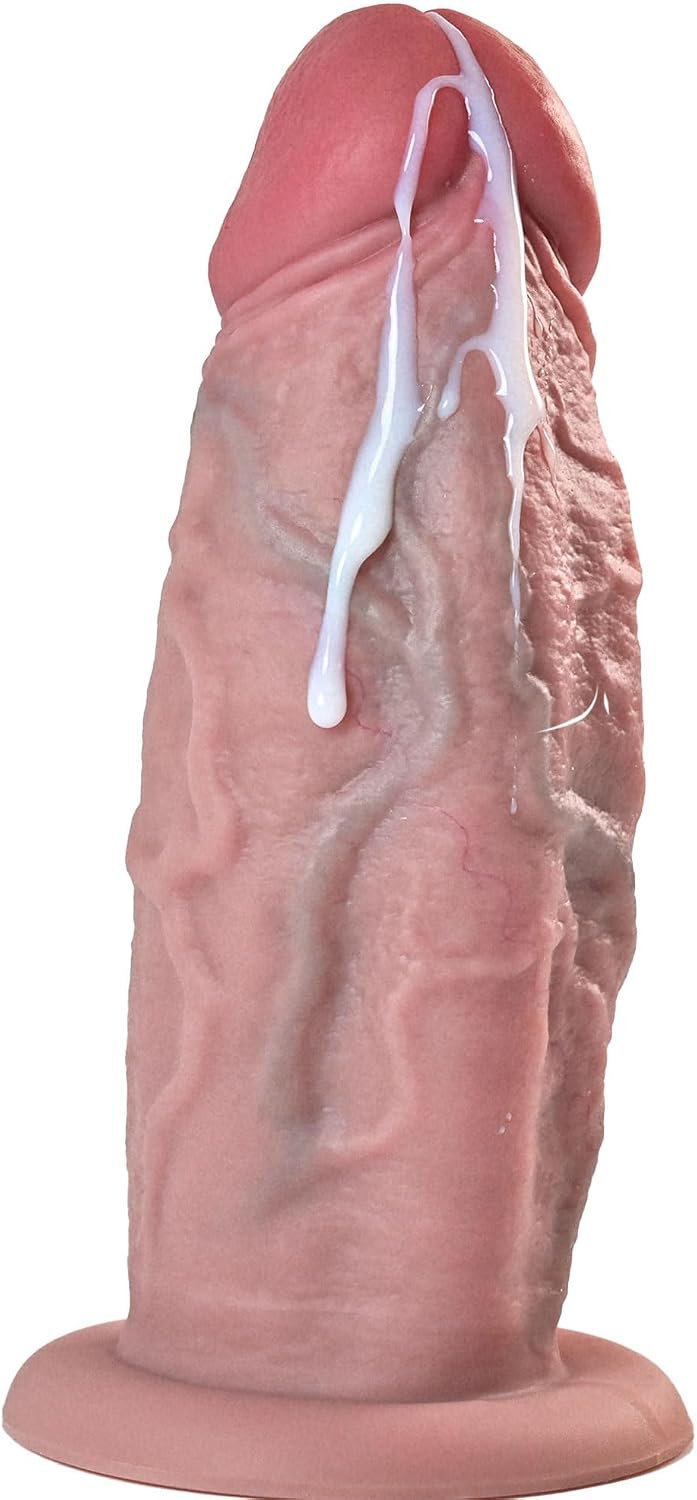 2.5IN Diameter Huge Thick Dildo No Balls, 7.5in Realistic Curved Silicone Big Dildo with Strong Suction Cup for Hands-Free Play, Girthy G-spot Anal Dildos Adult Sex Toys for Women Men Couples - Image 2