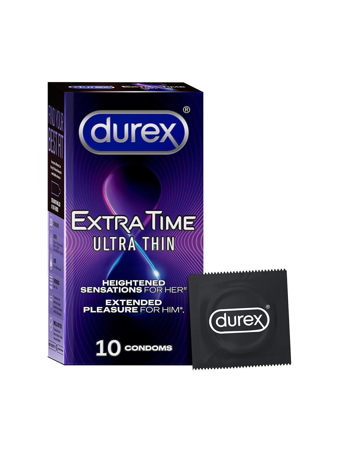 Durex Durex Set of 3 Extra Time Ultra Thin Condoms - 10 Count Each - Image 2