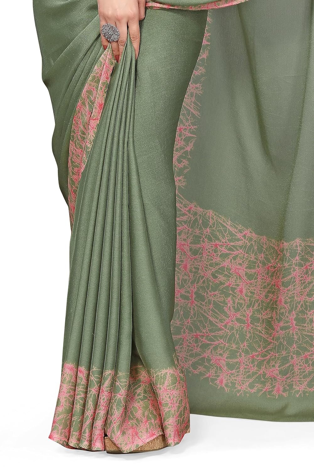 MIRCHI FASHION Women Saree Abstract Print Chiffon | Breathable Lightweight Casual Sari for Regular Use and Office with Unstitched Blouse (Available in 25 Colors) - Image 7