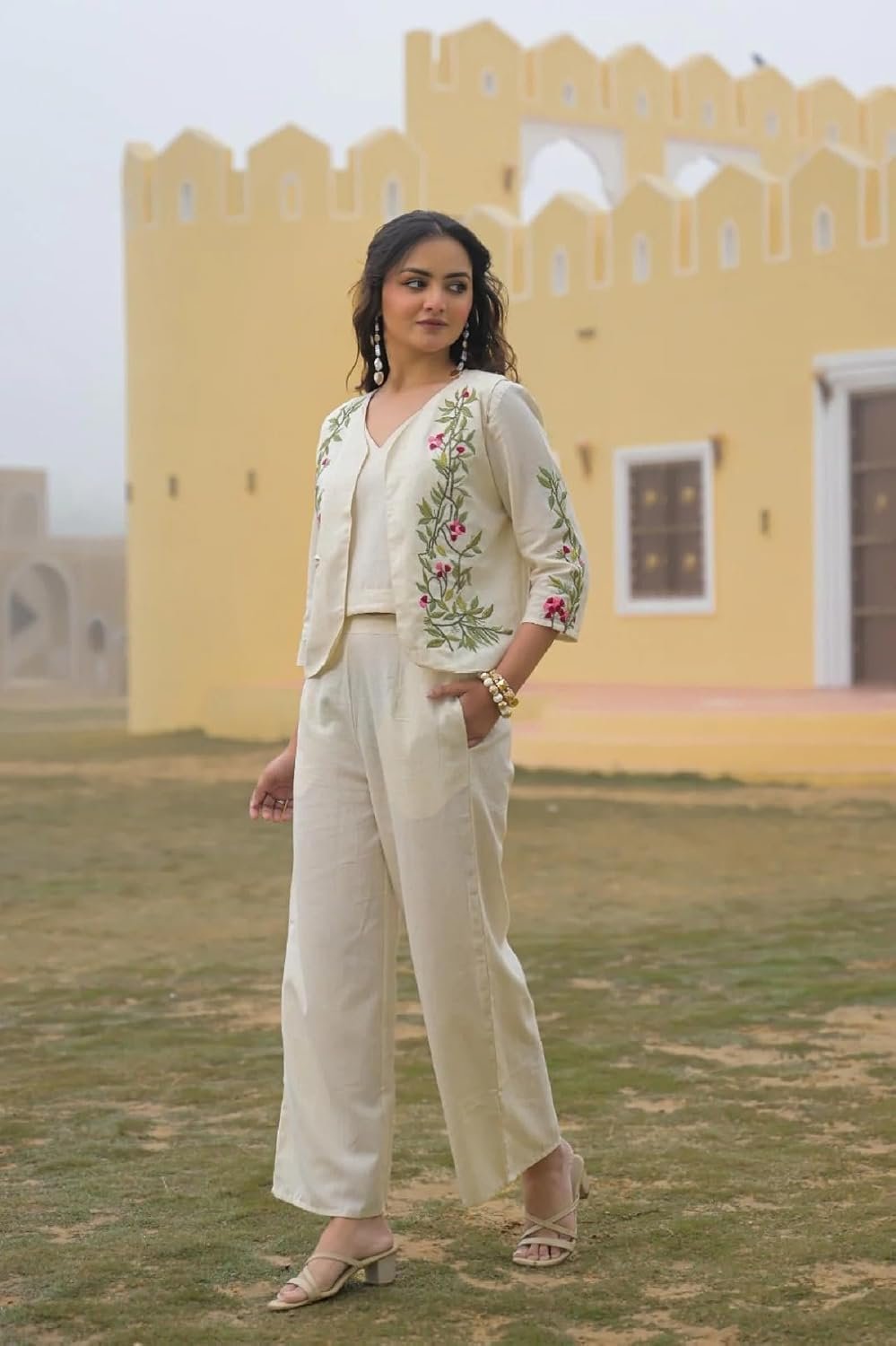 FABNEX Kurta Set for Women | Stylish Cotton Printed Kurti Pant Set | Indo-Western Casual & Festive Co-ord Set for Women (K-234-35) - Image 2