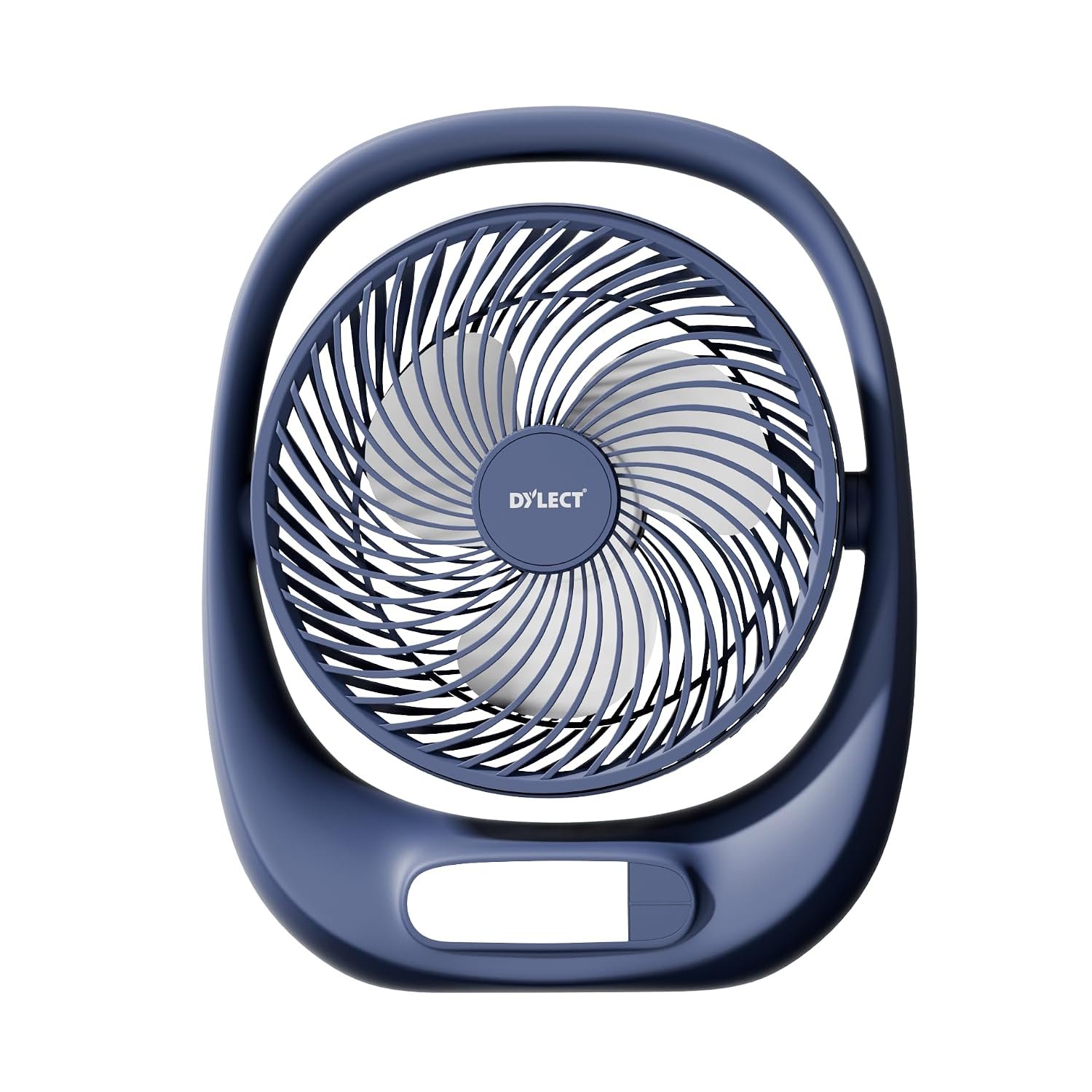 Dylect® Briza 180 Portable Rechargeable Fan | 3600mAh Battery | TruSilent BLDC Motor | 3-Speed | Up to 11h Runtime | USB Charging | Built-in LED Light | Ideal for Desk, Home & Travel | Blue