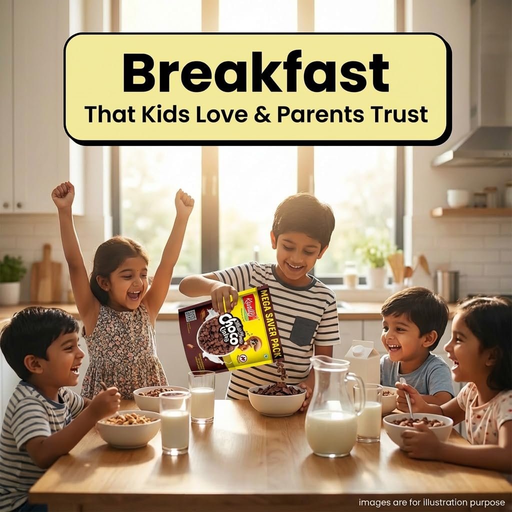 Kwality Choco Flakes 1.2 Kg | Crispy, Wholesome Cereal Made with Whole Wheat | Zero Maida and No Preservatives | Packed with Fiber, Protein - Image 6