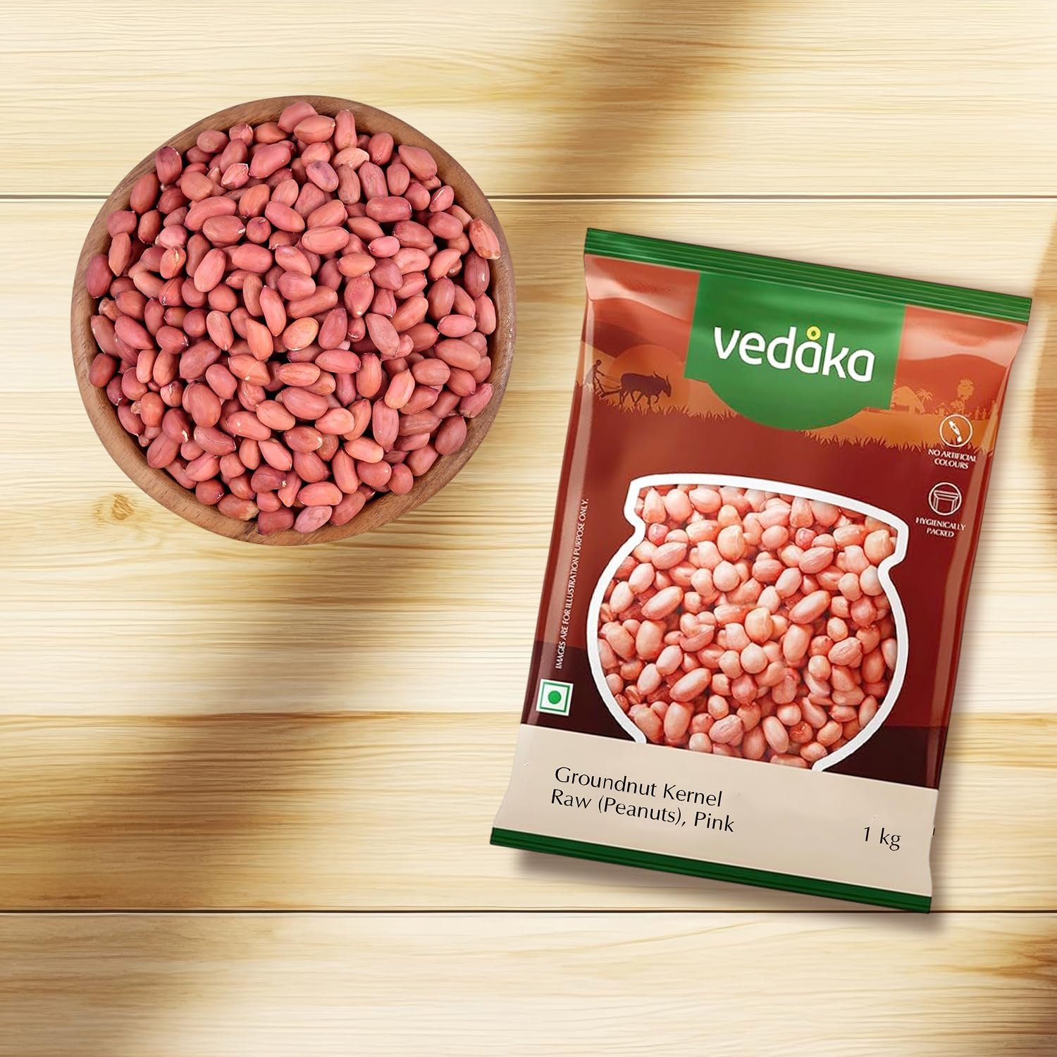 Amazon Brand - Vedaka Raw Peanuts | 1 Kg | Groundnut Kernel | Moongfali | Rich Source of Protein & Fiber | No Artificial Colours & No Preservatives - Image 4