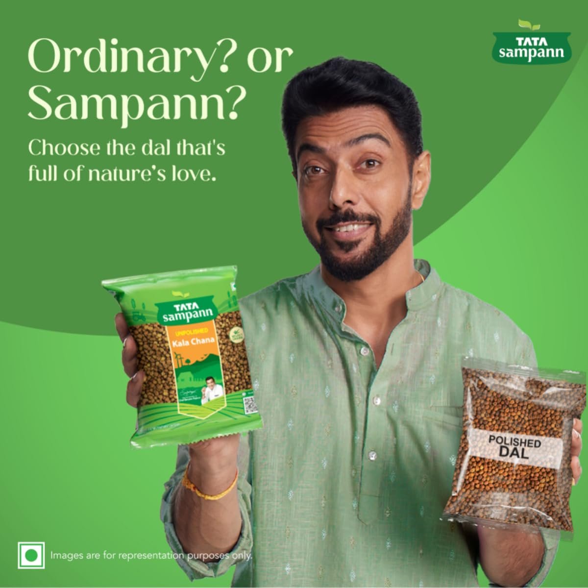Tata Sampann Unpolished Kala (Black, Brown) Chana, 1kg - Image 6