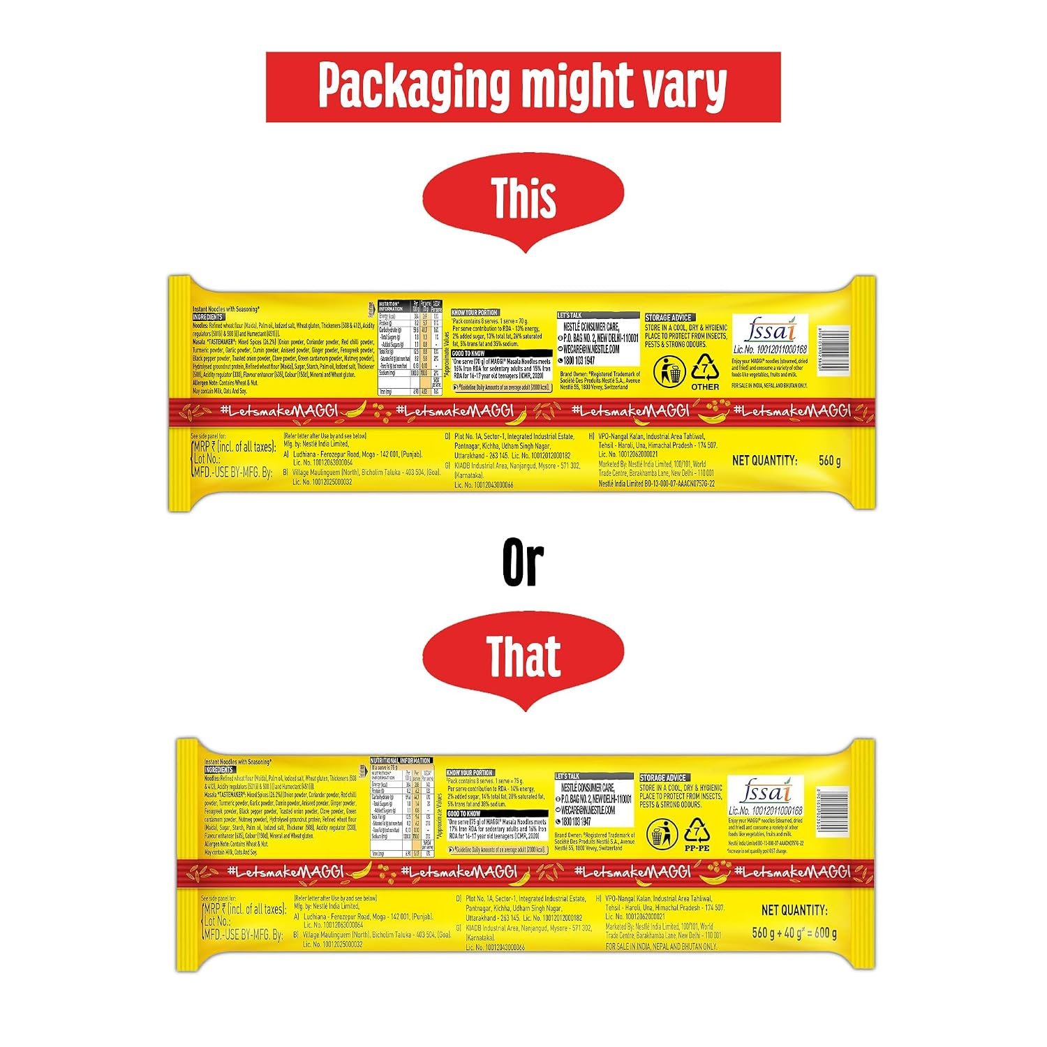 MAGGI 2-Minute Instant Noodles 560g/600g (weight may vary) | Your favourite masala noodles with goodness of iron; Made with choicest quality spice - Image 5